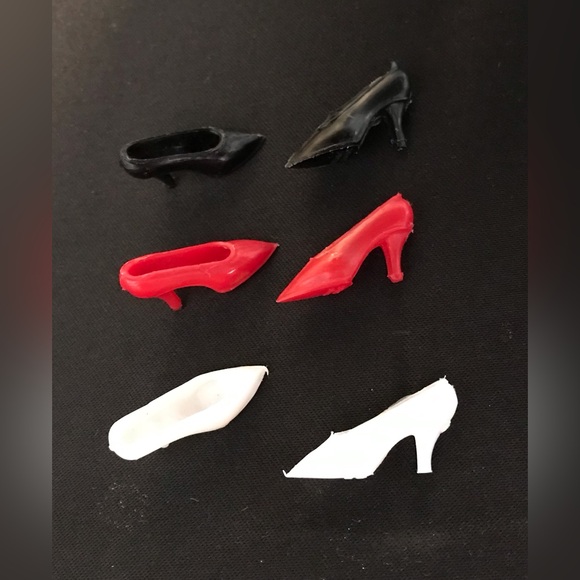 Vintage 3 Pairs Clone Barbie Closed Toe Heels HONG KONG - Picture 1 of 4